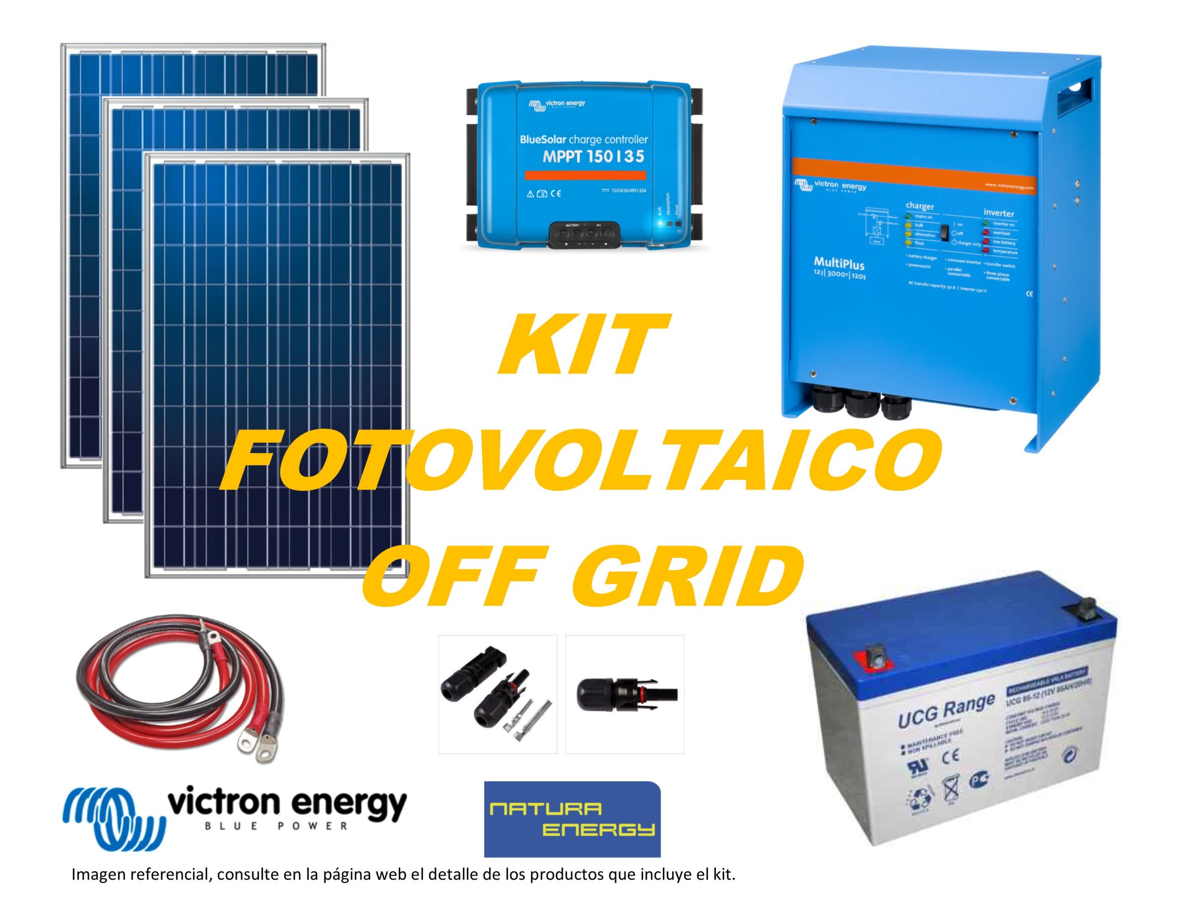 Kit Energía Solar Off Grid 10000VA Full Victron Energía Solar
