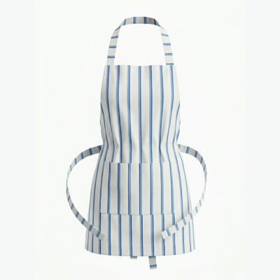 Pechera ajustable blanca rayas azules3