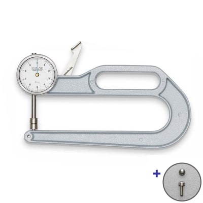 Espesimetro Pequeño Analogo Calati. Mod: 200TCA. Puntas Redondas + Planas Adicionales1