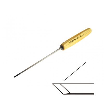 Gubia No 1S Doble Bisel en Angulo de 2 mm de ancho2