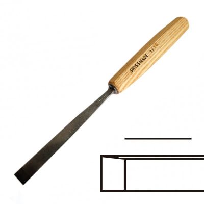 Gubia Perfil 1. Plana Doble Bisel de 14 mm de ancho1