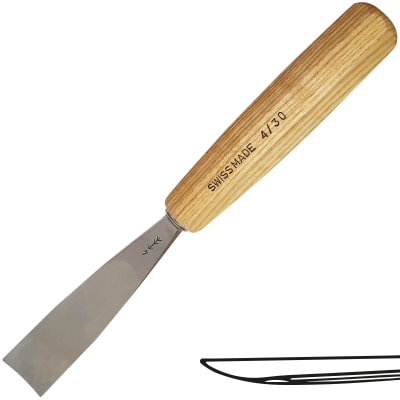 Gubia Pfeil 4 Semi Plana 30 mm de ancho para Tallado de Madera1