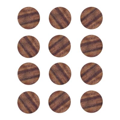 Dots de Madera Palo Violeta de 7.60mm Diametro ( Set de 12 Pcs)1