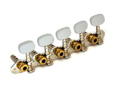 Clavijeros para Charango Holand.Mod.42.08.H Chrome B/Blanco1