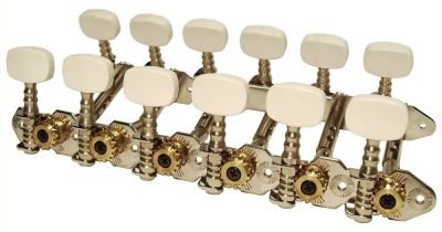 Clavijeros para Tiple y Mandolina Holand.Mod:42.08.H Chrome B/Blanco1