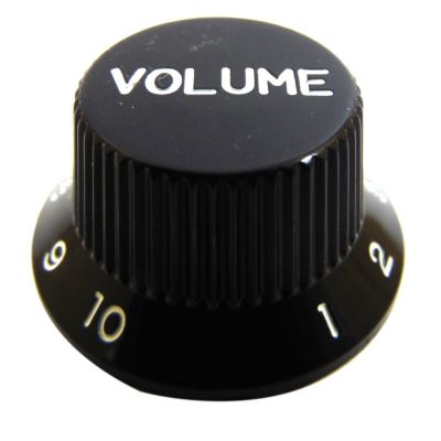 Perilla Plastica para Volumen. Black. Stratocaster y Telecaster. Mod: KB-240V1