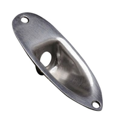 Jack Cover Tipo Stratocaster. Mod: JCS-1. Aged Chrome1