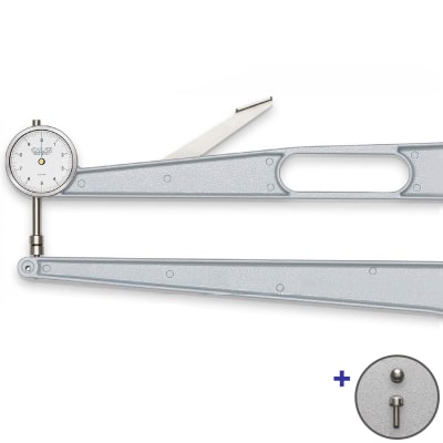 Espesimetro Grande Analogo Calati. Mod: 450TCA. Puntas Redondas + Planas Adicionales1