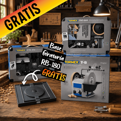 Pack Afiladora Tormek Mod: TORMT8 + Kits de Guias de Afilado HTK-1006  TNT-808 + Base Giratoria RB-180 GRATIS1