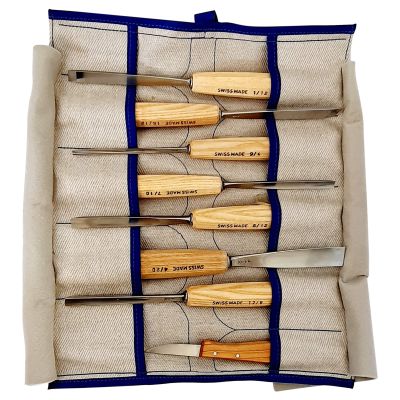 Set de 7 Gubias + 1 Cuchillo para Tallado Pfeil Suiza Mod Ro 81