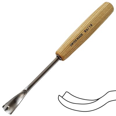 Gubia No 8A Semi Curva Corta de 18 mm de ancho para hacer Cuchara o Cuenco1