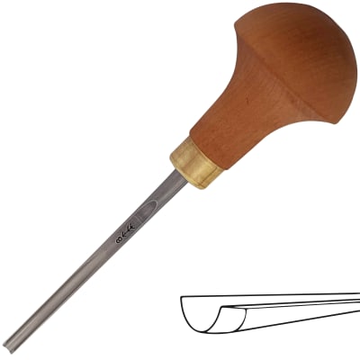 Gubia Semi Curva L8 de 3 mm de ancho para Timbre y Xilografia1