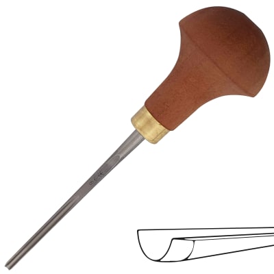 Gubia Semi Curva L9 de 2 mm de ancho para Timbre y Xilografia1