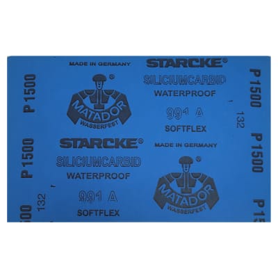 Lija al Agua. Grano 1500 de 140 x 230 mm2