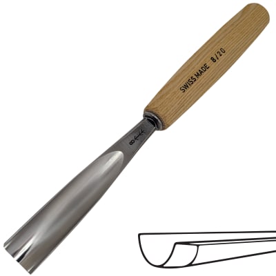 Gubia Pfeil No 8 Semi Curva de 20 mm de ancho1