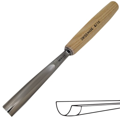 Gubia Pfeil No 8 Semi Curva de 16 mm de ancho1