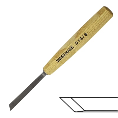 Mini Gubia No D1S. Doble Bisel en Angulo de 8 mm de ancho1