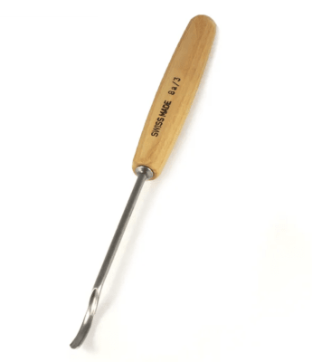 Gubia No 8A Semi Curva Corta de 3 mm de ancho para hacer Cuchara o Cuenco1