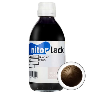 Tinta Nitorlack Pardo Brown de 250 ml para Madera1