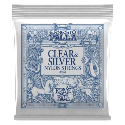 Cuerdas para Guitarra Clasica. 6-String. Clear N' Silver Nylon .028 - .0421