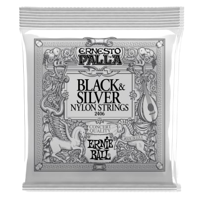 Cuerdas para Guitarra Clasica. 6-String. Black N' Silver Nylon .028 - .0421