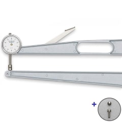 Espesimetro Grande Analogo Calati. Mod: 450TCA. Puntas Redondas + Planas Adicionales