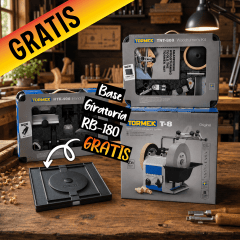 Pack Afiladora Tormek Mod: TORMT8 + Kits de Guias de Afilado HTK-1006  TNT-808 + Base Giratoria RB-180 GRATIS