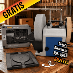 Pack Afiladora Tormek Mod: TORMT8 + Kit de Guias de Afilado HTK-1006 + Base Giratoria RB-180 GRATIS