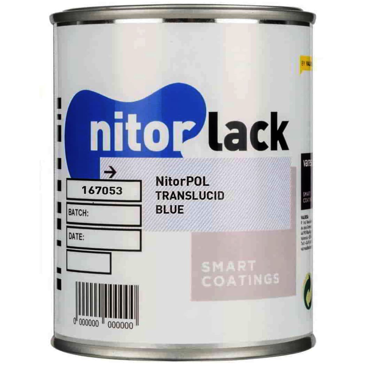 Poliuretano Nitorpol Translucid Blue de Nitorlack. Color. 500 ml + catalizador 046 de 250 ml3
