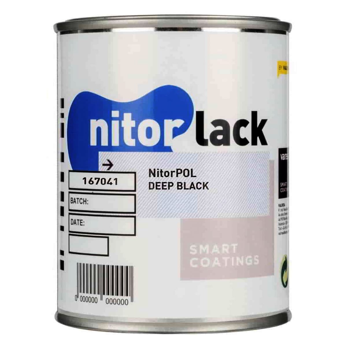 Poliuretano Nitorpol Deep Black Br de Nitorlack. Color. 500 ml + catalizador 046 de 250 ml3