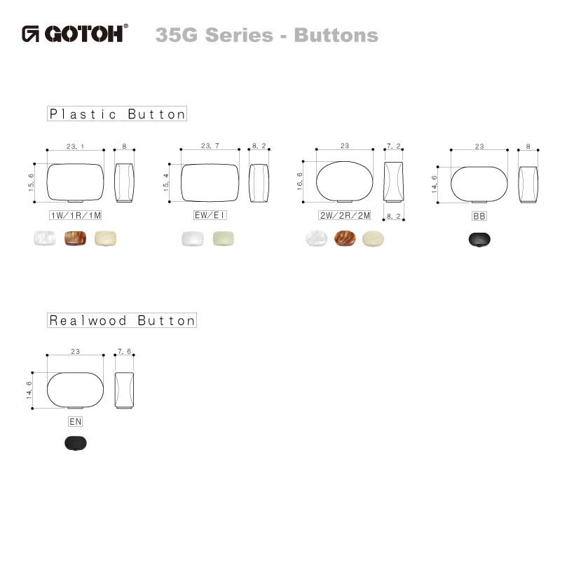 Clavijero Guitarra Clásica Gotoh 3L+3R Gold 35G620-EN Boton Madera Ebano4