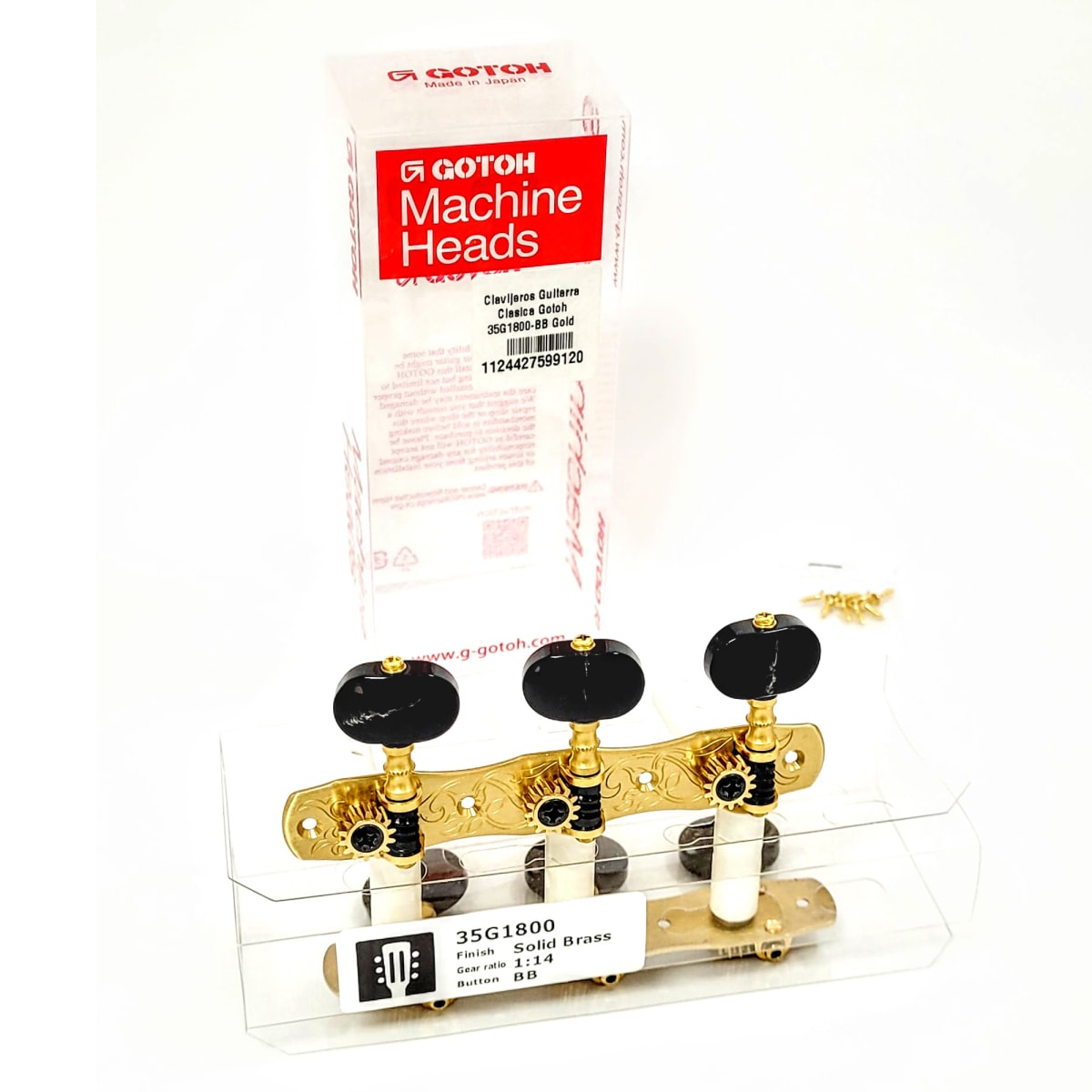 Clavijero Guitarra Clásica Gotoh 3L+3R Gold 35G1800-BB Bronce Sólido4