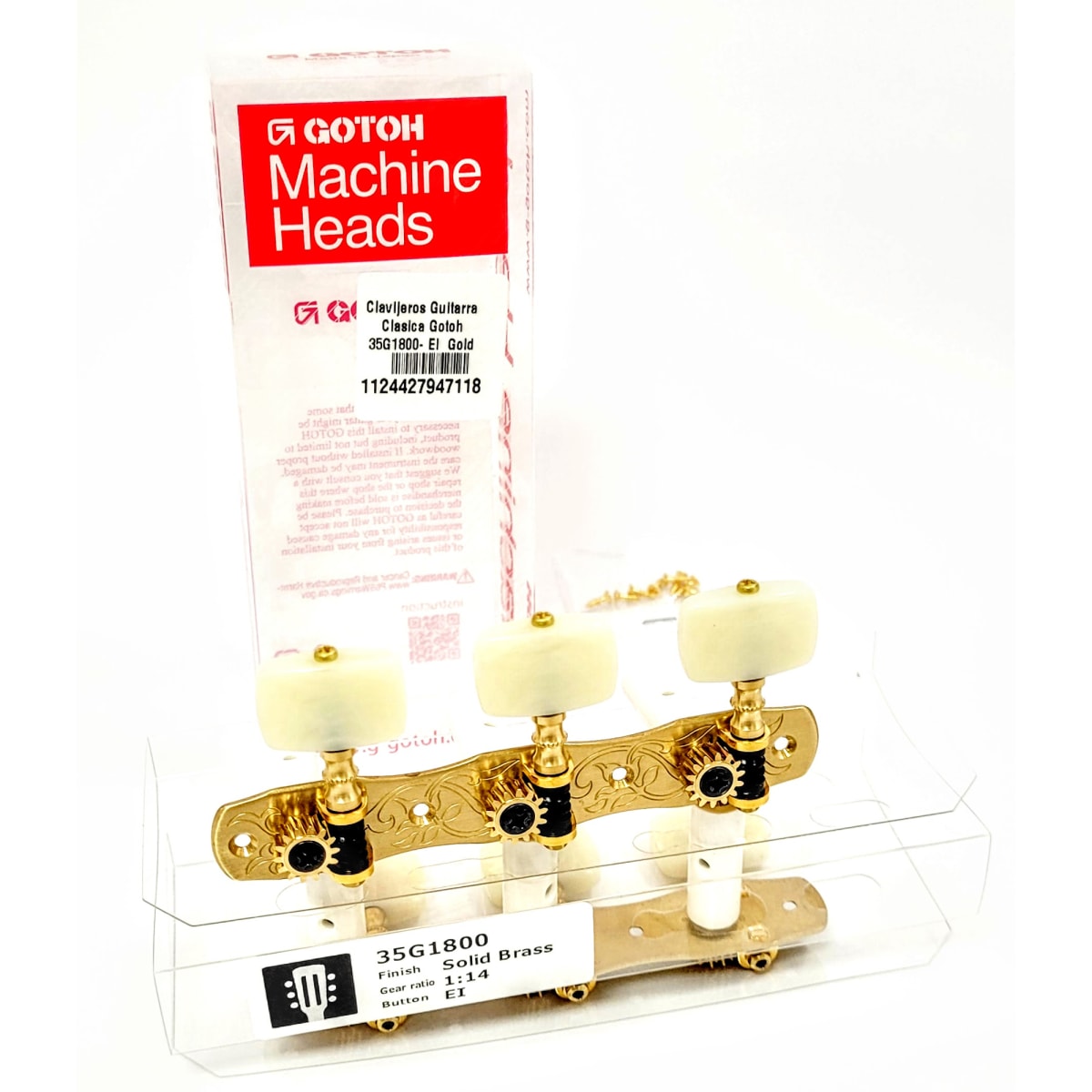 Clavijero Guitarra Clásica Gotoh 3L+3R Gold 35G1800-EI Bronce Sólido3