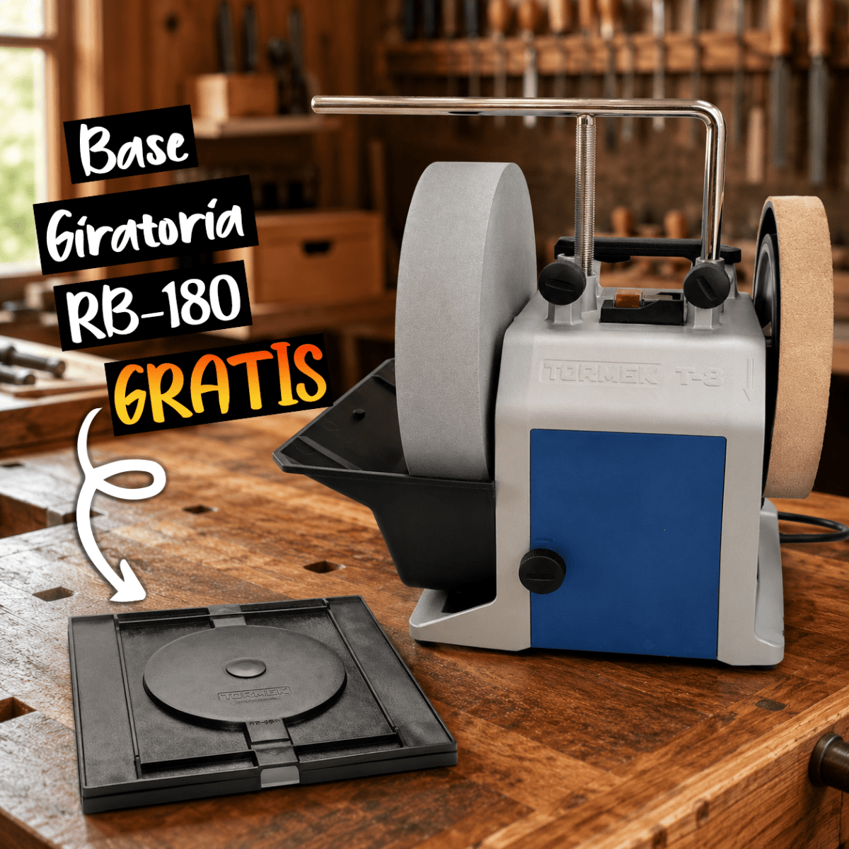 Pack Afiladora Tormek T8 + RB-180 GRATIS2