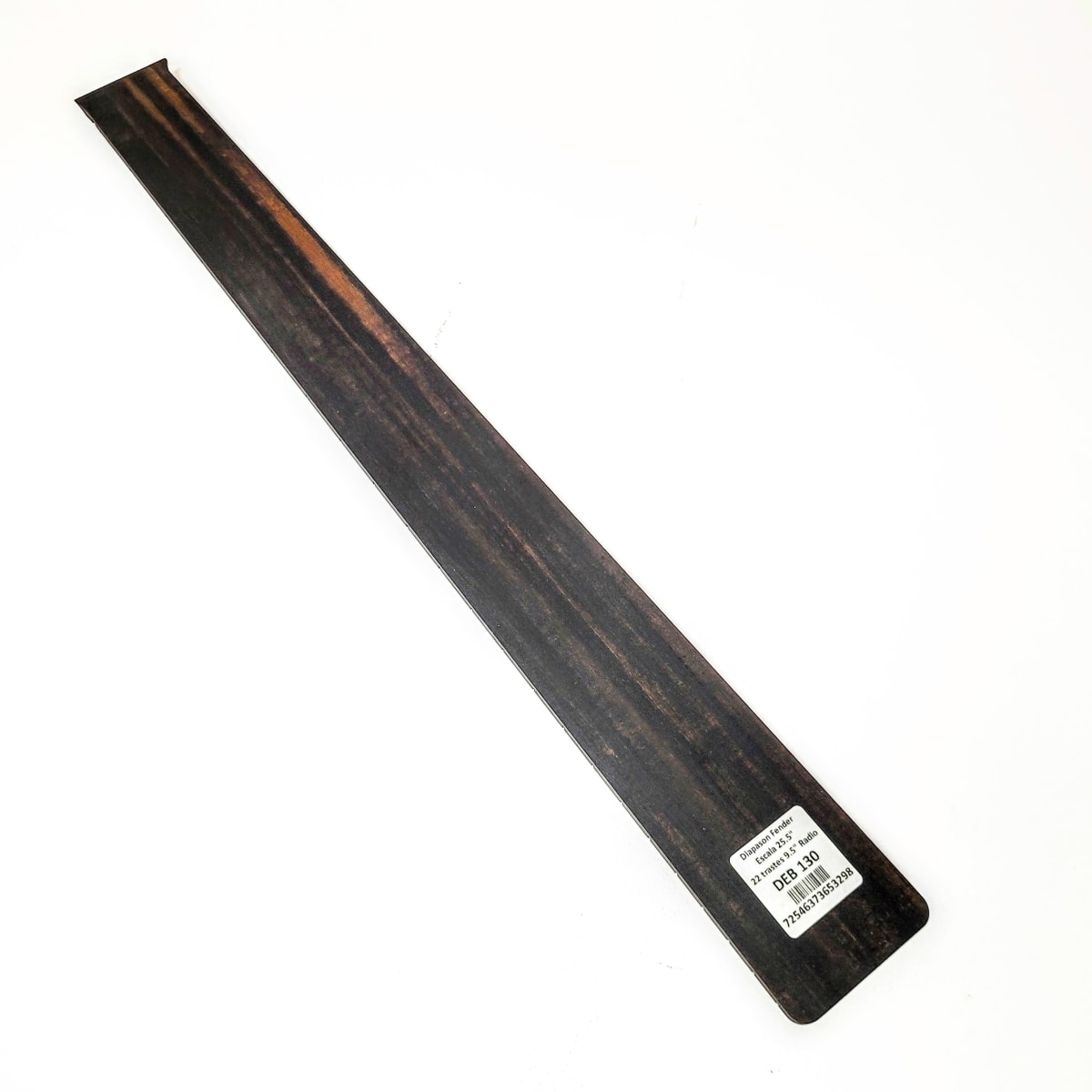 Diapasón Ranurado DEB-130 de Ébano Africano Especial para Guitarra Tipo Fender Escala 25.5
