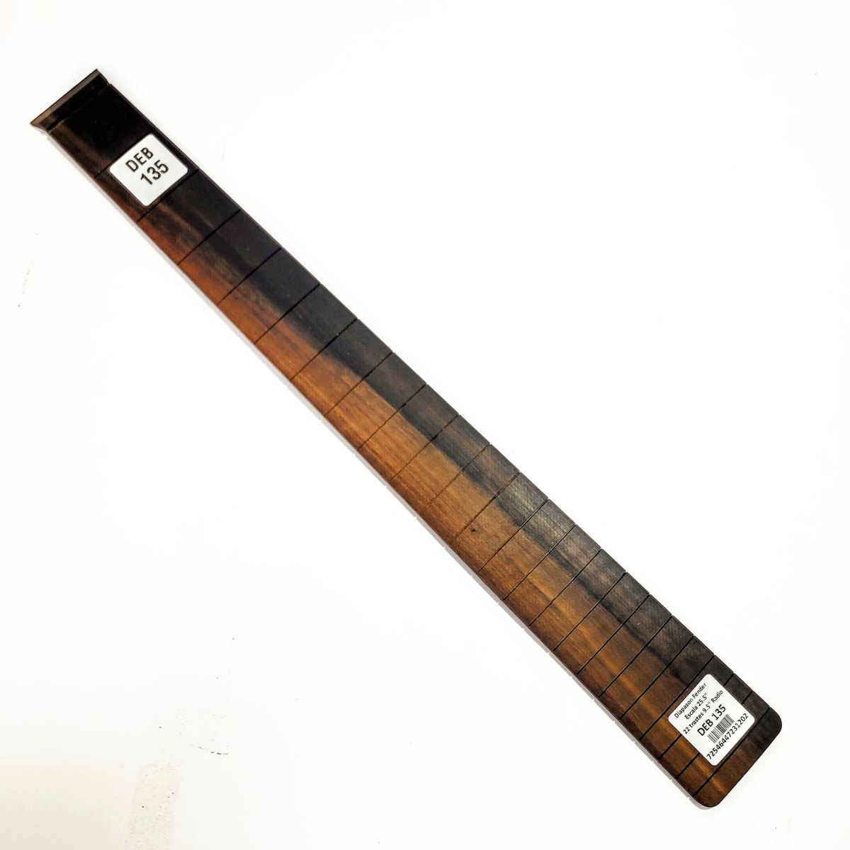 Diapasón Ranurado DEB-135 de Ébano Africano Especial para Guitarra Tipo Fender Escala 25.5