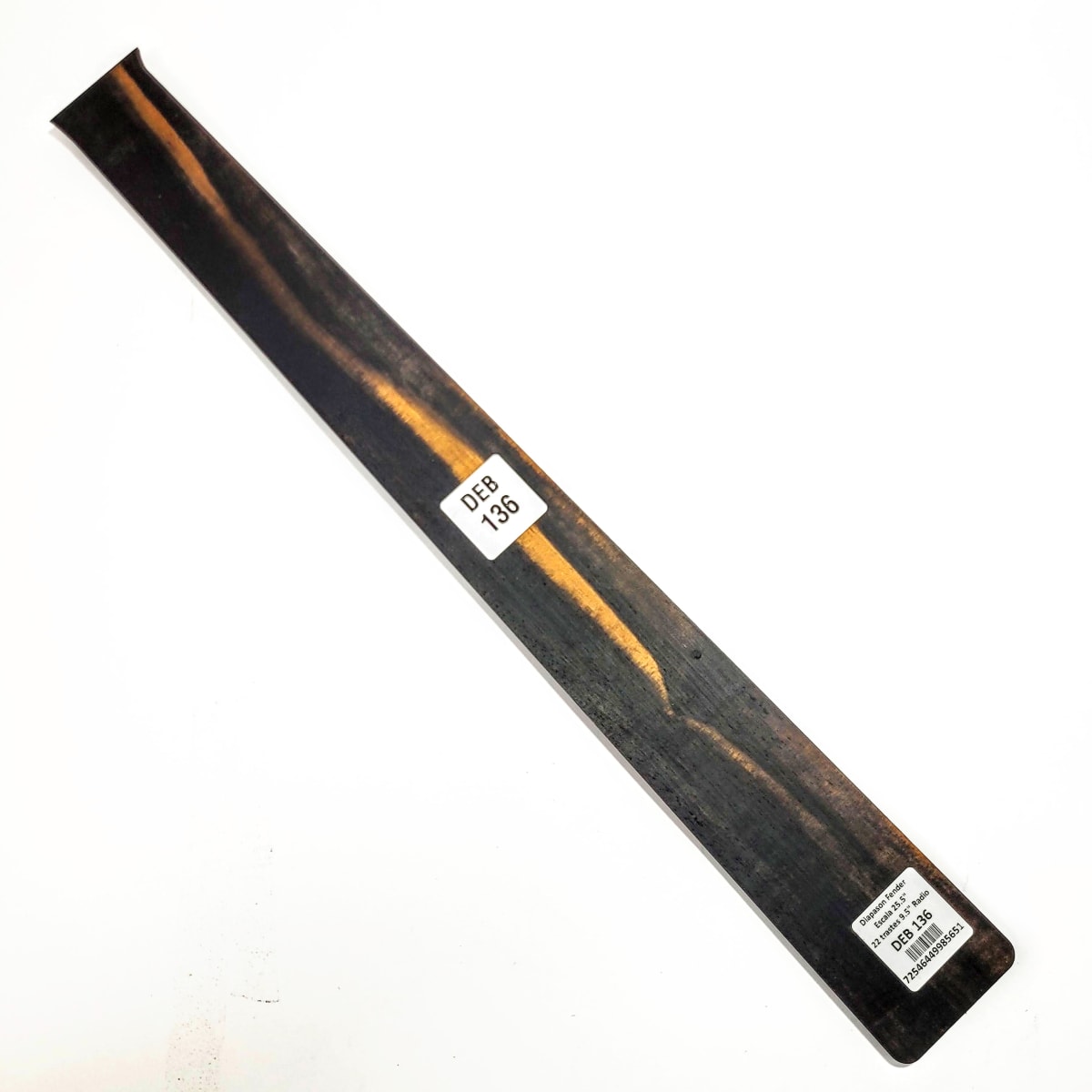 Diapasón Ranurado DEB-136 de Ébano Africano Especial para Guitarra Tipo Fender Escala 25.5