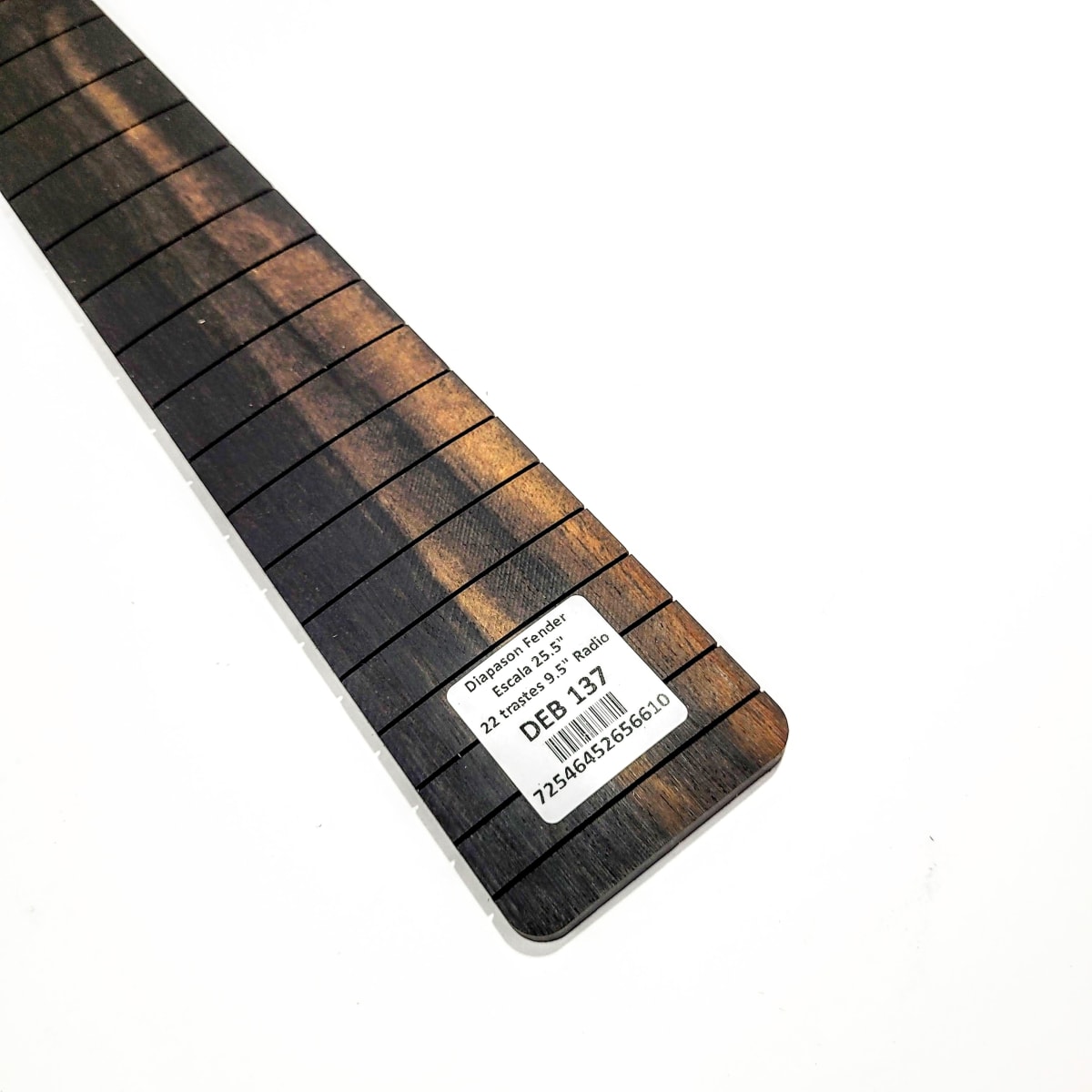 Diapasón Ranurado DEB-137 de Ébano Africano Especial para Guitarra Tipo Fender Escala 25.5