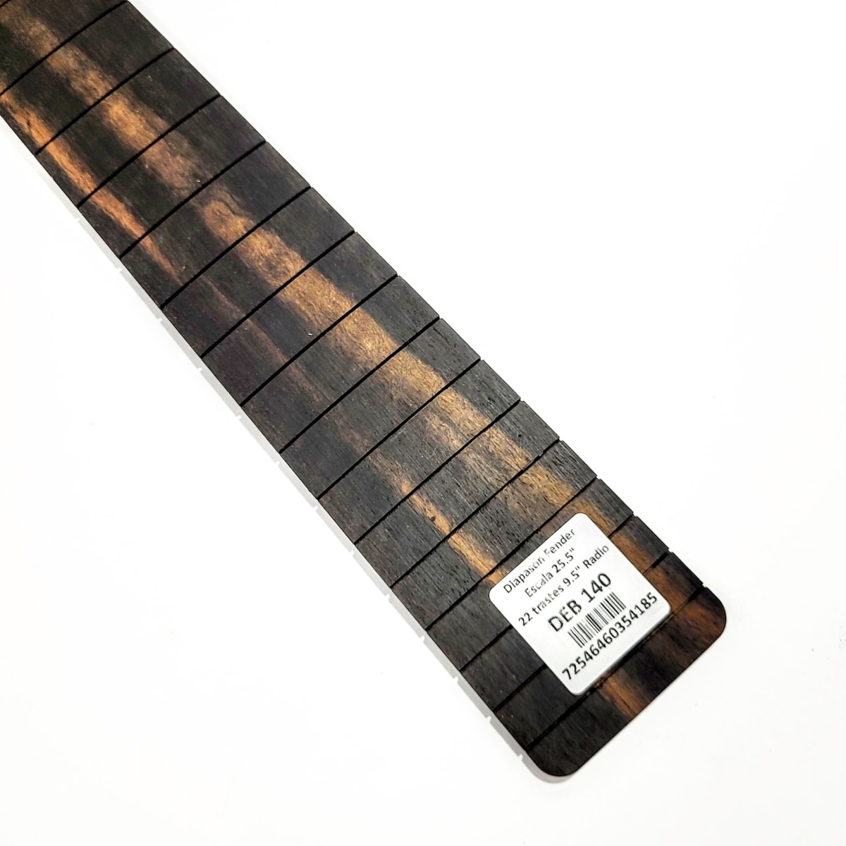 Diapasón Ranurado DEB-140 de Ébano Africano Especial para Guitarra Tipo Fender Escala 25.5