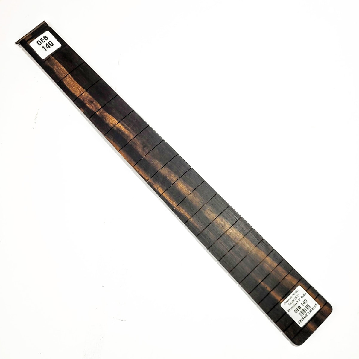 Diapasón Ranurado DEB-140 de Ébano Africano Especial para Guitarra Tipo Fender Escala 25.5