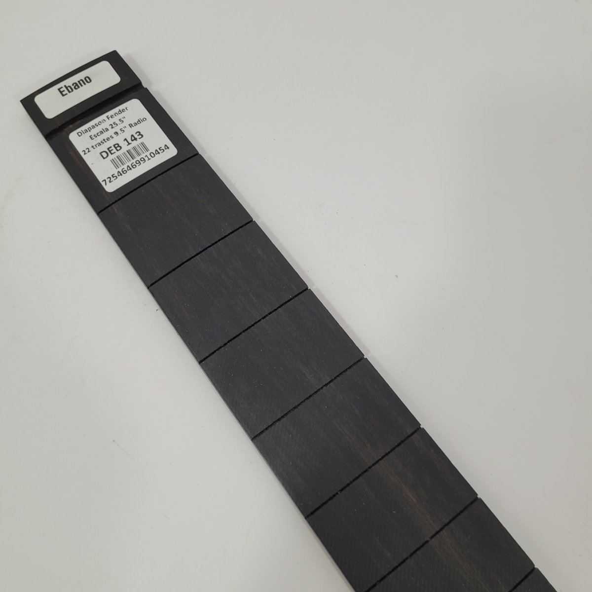 Diapason Ranurado Tipo Fender DEB-143 de Ebano Negro - Escala 25.5