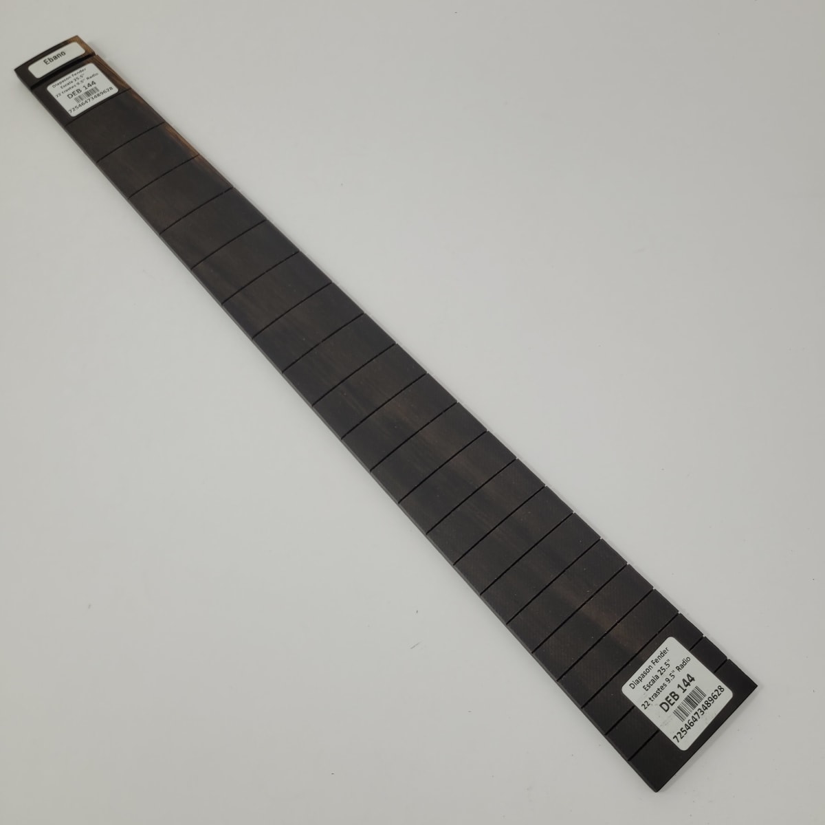 Diapason Ranurado Tipo Fender DEB-144 de Ebano Negro - Escala 25.5