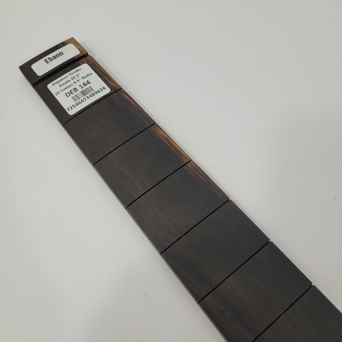 Diapason Ranurado Tipo Fender DEB-144 de Ebano Negro - Escala 25.5