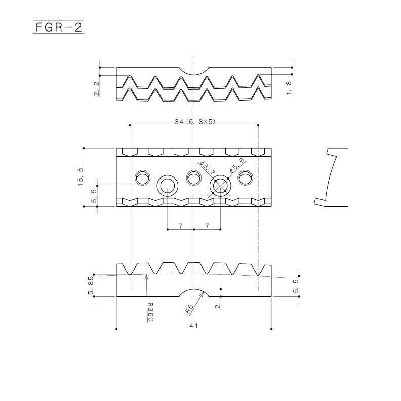 Locking Nut 41 mm. Black: Mod: FGR-2 (Pernos por delante)1