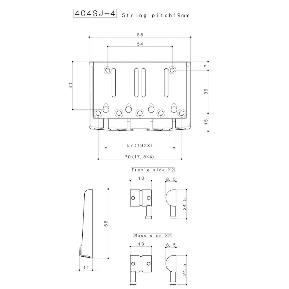 Puente 4-String. Mod: 404SJ. Color: Gold2