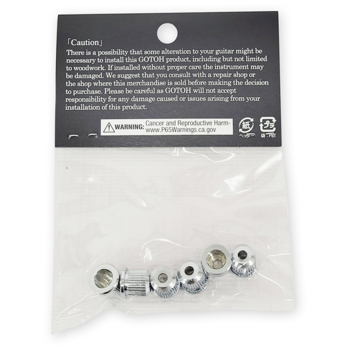 Set de Ferrules para Guitarra Gotoh TLB-1 Color Chrome (6 Pcs)3