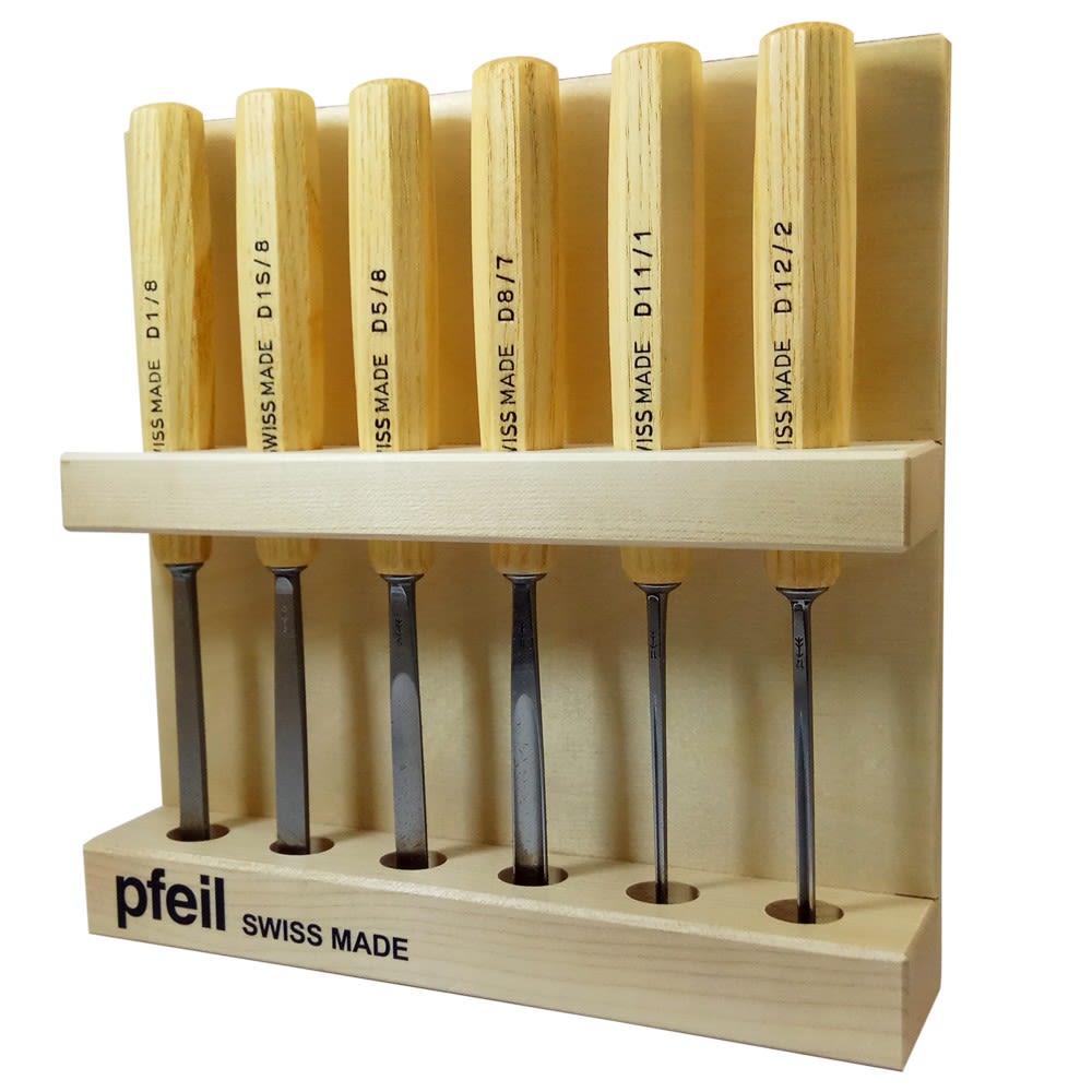 Set de 6 Gubias Pfeil para Xilografía y Tallado en Madera Mod: D 6er3