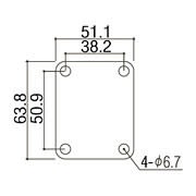 Neck Plate Estilo Fender. Mod: NBS-3. Chrome2