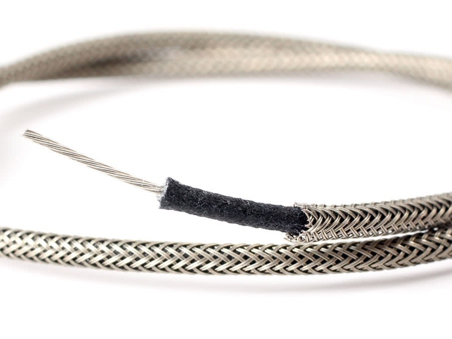 Cable Recubierto de Malla Acerada, Preestañado, 1 Metro de largo3