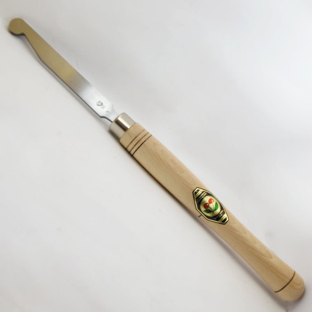 Gubia Larga Raspador de Cuello Curvo 1649 Two Cherries de 20 mm de ancho para Torneria2